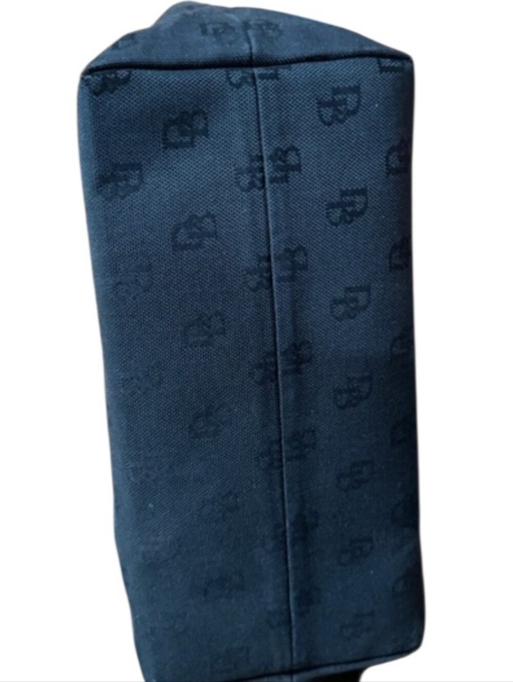 Dooney & Bourke tote bag features a tonal monogram pattern on navy canvas GUC - Picture 4 of 8